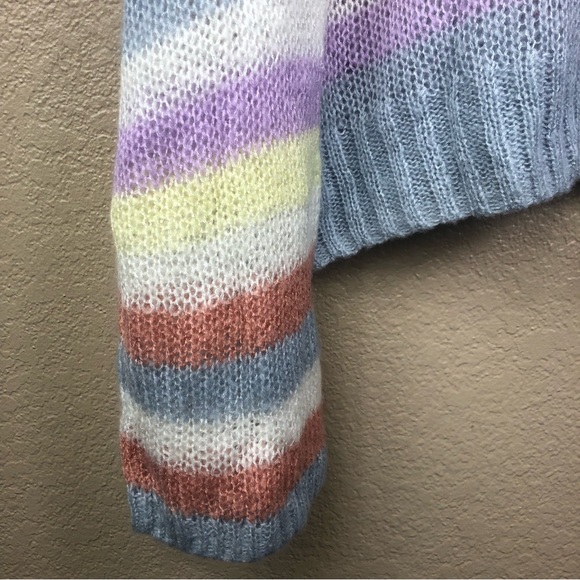 Wild Fable pastel striped loose knit sweater. - Picture 8 of 9